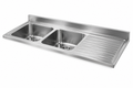 Cubierta lavafondo 160x70cm 2 tazas 1 secador derecho